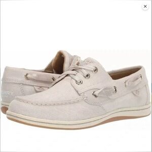 Sperry Women's Songfish Linen Boat Shoes - Size 7.5